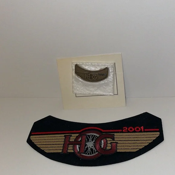 2001 Harley Davidson HOG Jacket Vest Patch and Pin Badge Motorcycle Collectible - Picture 2 of 7